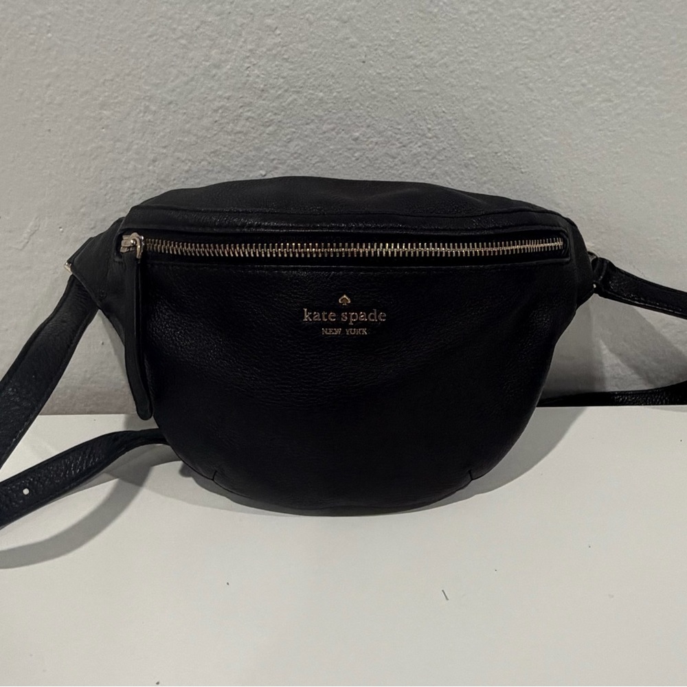 Kate Spade Black Crossbody Bag with Gold Accents